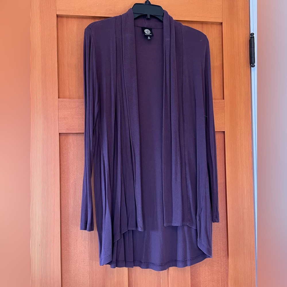 Bobeau XS Purple Women's Cardigan Sweater